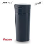 Mug Metalico Doble Pared Coffee Urban Travel 380ml - Negro