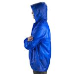 Chaqueta PVC Capucha Cordon Cierre Frontal Talla M - Azul