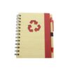 Agenda Ecológica 69 Bambú Hojas Rayadas - Rojo