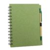 Libreta Agenda Ecológica Con Boligrafo 31 - Verde