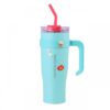 Mug Viajero Big con Pitillo Metalico - Azul