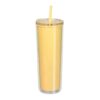 Vaso Termo Doble Pared Con Pitillo Neli 22 Onz - Amarillo