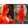 Capa Impermeable Para Lluvia Rain Hecho Con PEVA - Rojo