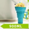 Practico Vaso con Bolw para Palomitas Cine - Azul