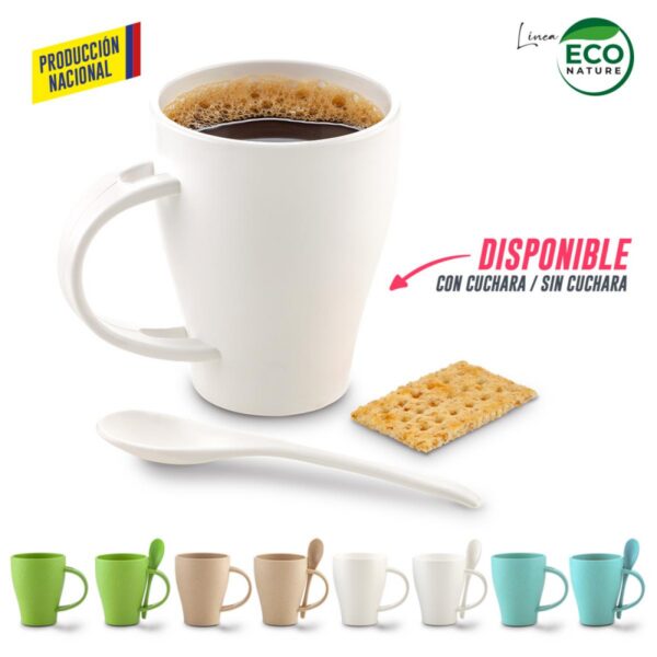Mug Plástico con Cuchara Tiffany 350ml Prod Nal