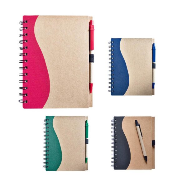 Libreta Agenda En Carton Con Esfero Ecologico