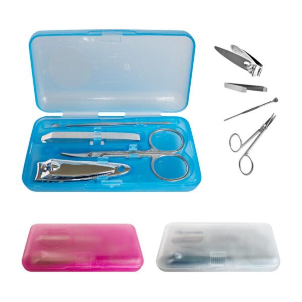 Set Manicure Rectangular Estuche Plastico 4 Accesorios