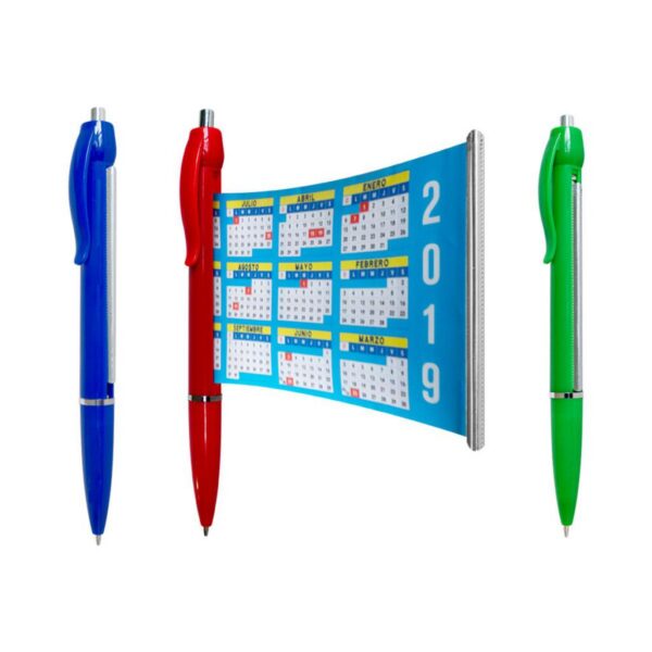 Esfero Boligrafo Dinamarca Con Calendario Deslizable
