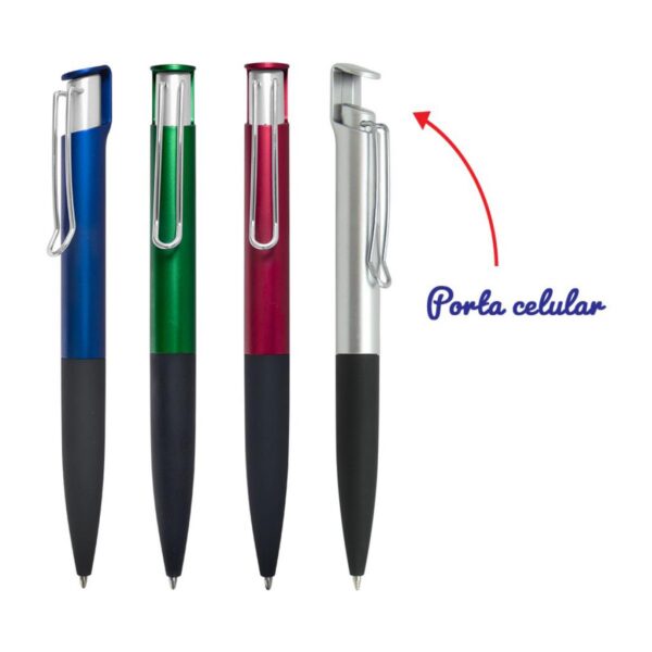 Esfero Boligrafo Argentina Porta Celular Clip Metalico