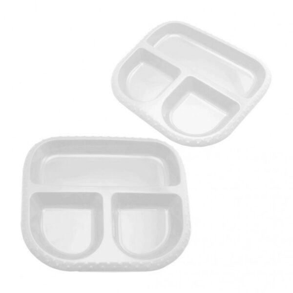 Bandeja Plastica con 3 Compartimientos En Polipropileno
