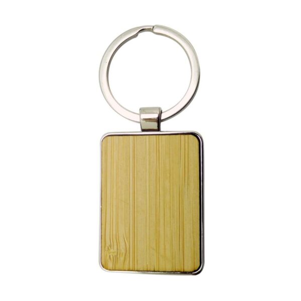 Llavero Bambú Rectangular Bolsa Individual