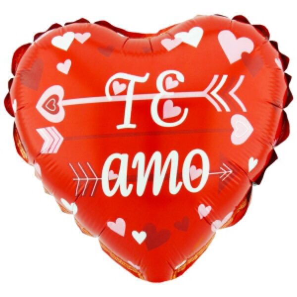Globo M10" Corazón Te Amo Pitillo para inflar