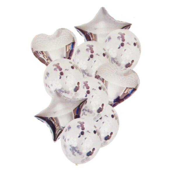 Kit Bouquet Estrella Corazón Globos Metalizados