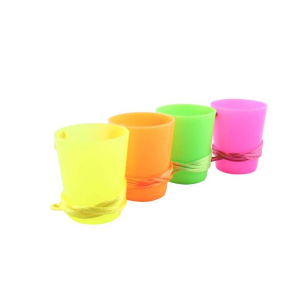 Copa Plastica 2 Cordon 1 Paquete de 4 en colores Surtidos