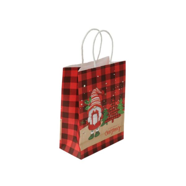 Bolsa Navideña con Diseño de Papa Noel Papel Craft