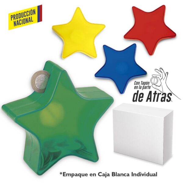 Alcancia Plastica Con Forma De Estrella