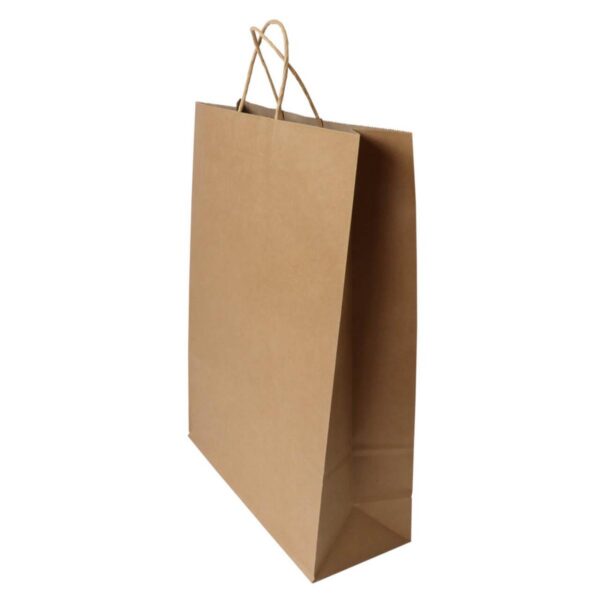 Bolsas de Papel Craft Grande Reciclable Manija Trenzada