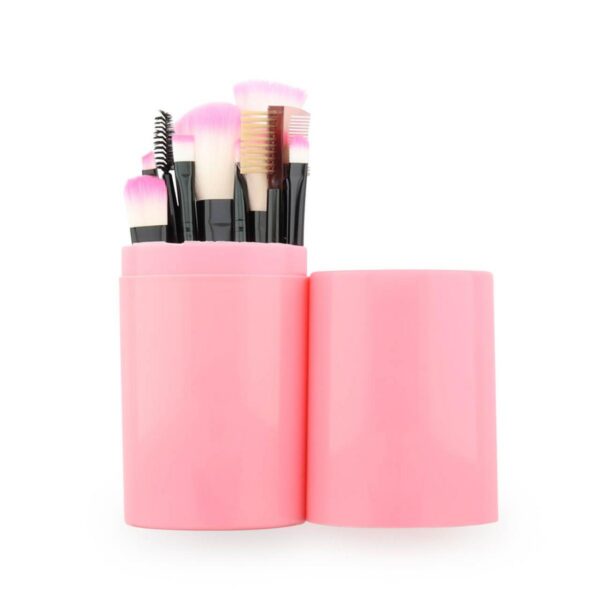 Set Maquillaje 12 Brochas en Nylon con Estuche
