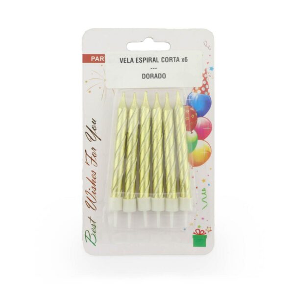 Velaen Forma de Espiral Corta paquete por 6 unidades