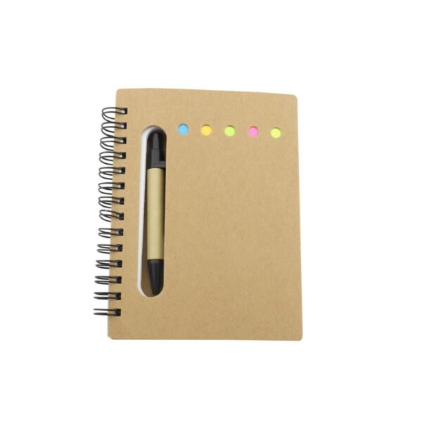 Mini Agenda Ecológica 34 Con Esfero y Juego de Sticker