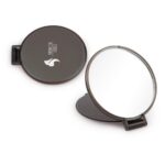 Espejo Redondo de Bolsillo con Tapa Plegable - Negro