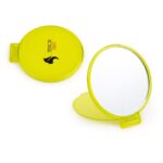 Espejo Redondo de Bolsillo con Tapa Plegable - Amarillo