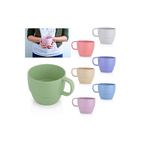 Pocillo Mug con manija en Paja de Trigo 380 ml