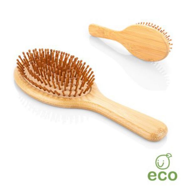 Cepillo para Cabello Elaborado en Bambú Punta redonda