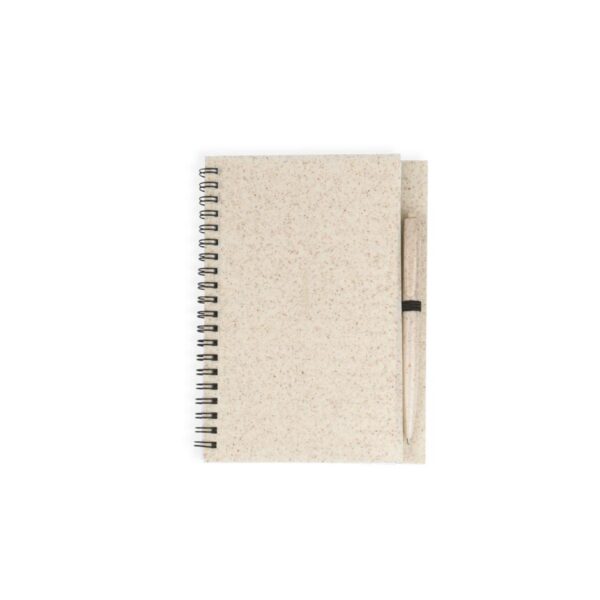 Libreta Cuaderno Doodle 80 Hojas Rayadas A6 Paja de Trigo