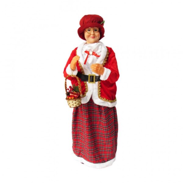 Figura de Mama Noel con Movimiento en Plastico