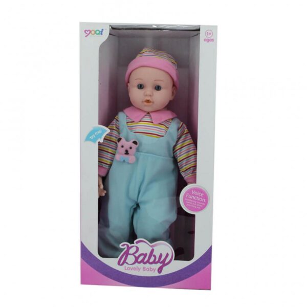 Muñeca Bebe de Plastico Gaby con Overol