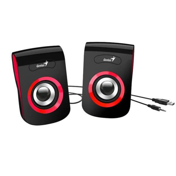 Parlante GENIUS SP-Q180 USB Rojo Control de Volumen