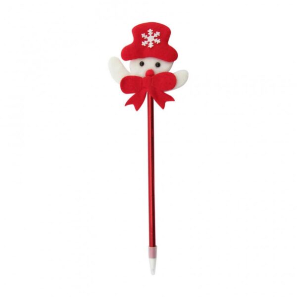 Esfero Boligrafo Cabeza de Nieve Rojo Navidad