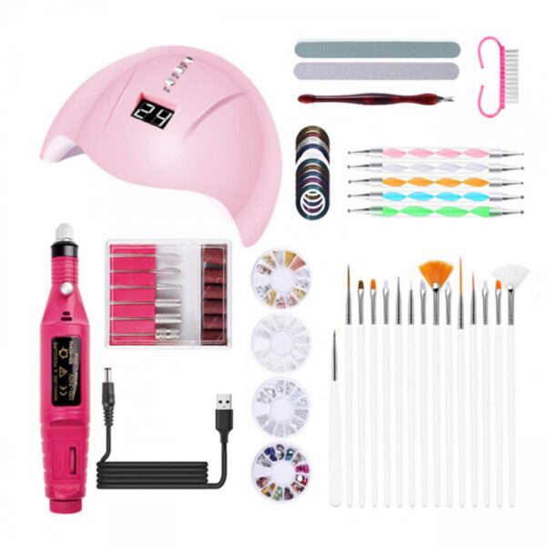 Kit Para Manicure Secador y Pulidor de Uñas Recargable