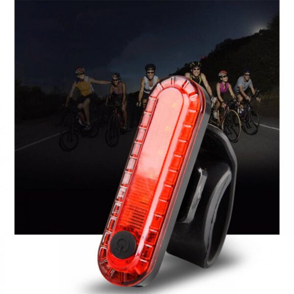 Luz Recargable para Bicicleta con Correa de Caucho
