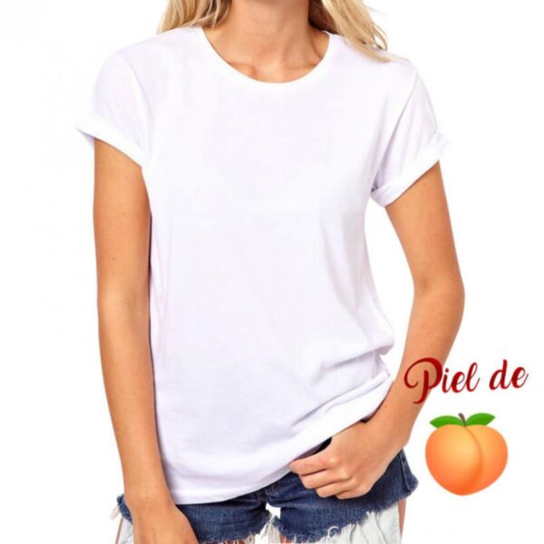 Camiseta Cuello Redondo Piel De Durazno para Sublimacion