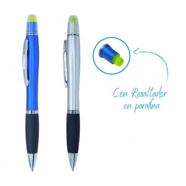 Esfero Boligrafo con Resaltador Elaborado en Plastico