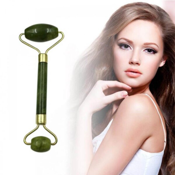 Masajeador de Cuerpo y Cara con Dos Rodillos Jade