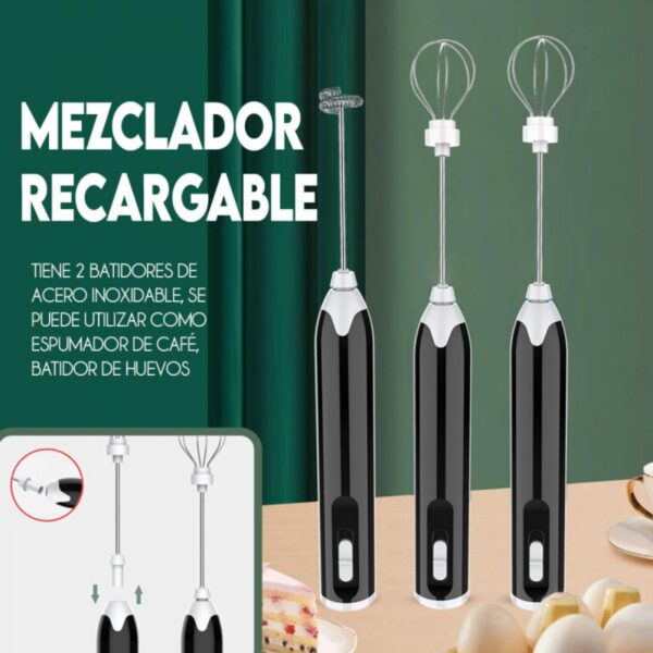 Mezclador Electrico Capuchino Recargable USB