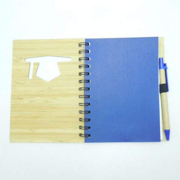 Libreta Agenda Ecologica Bambú 70 Hojas blancas Rayadas