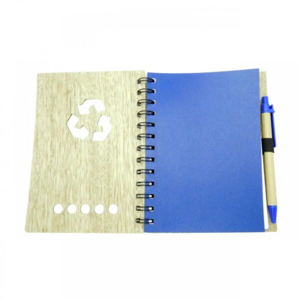 AGENDA ECOLÓGICA MADERA 70 Hojas blancas Rayadas