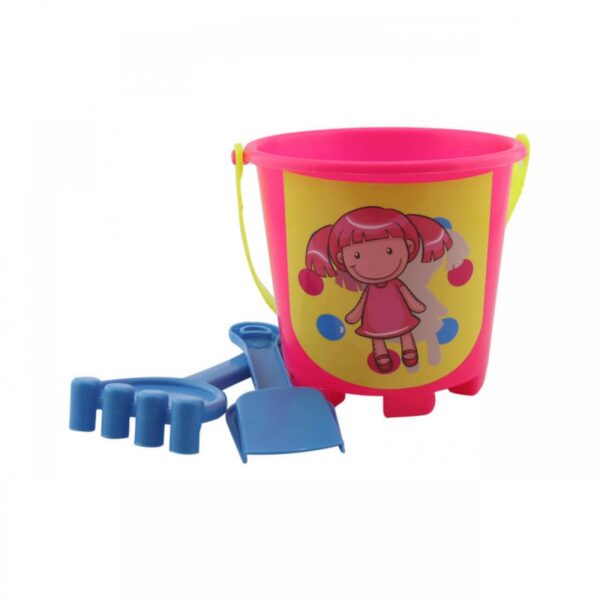 Balde Pequeño Didáctico rastrillo y pala para la arena