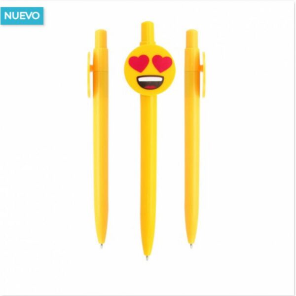 Esfero Boligrafo Emoji Corazon Estampado en el Clip