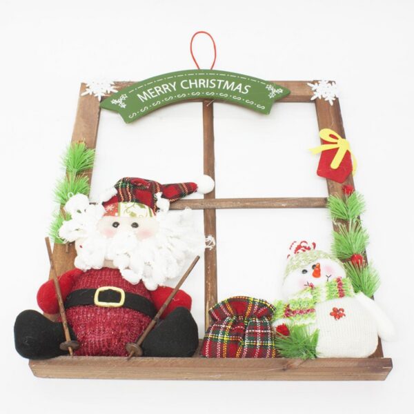 Ventana con Papa Noel y Muñeco de Nieve NM-74