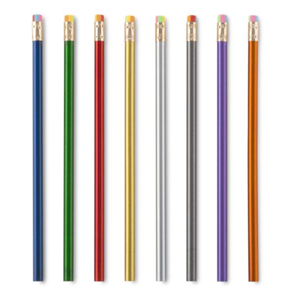 Lapiz Metallic Madera mina HB Borrador
