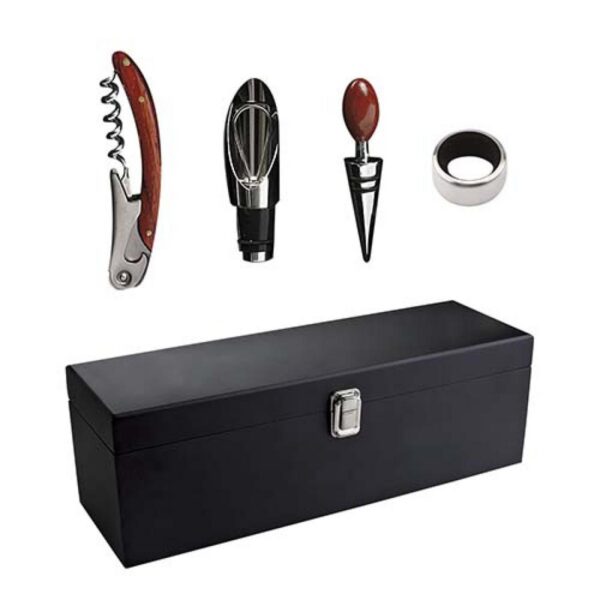 Set Para Vinos Cabernet Con Sacacorcho Boquilla Y Arillo