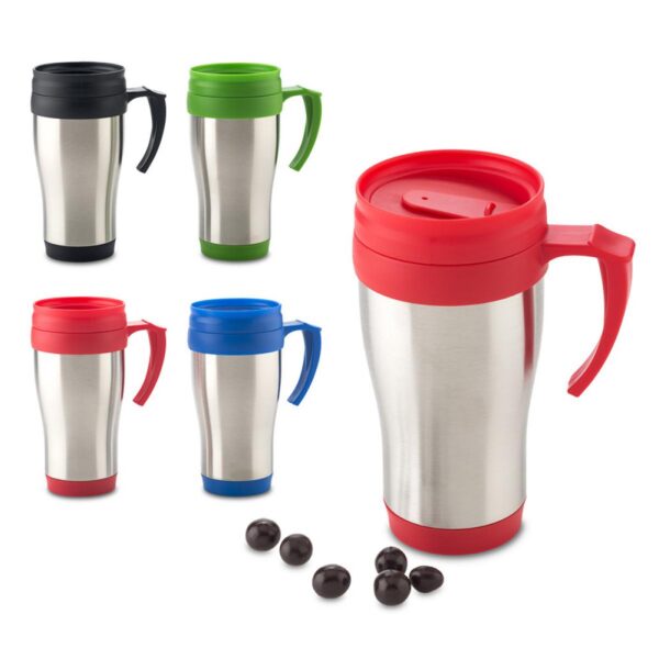 Vaso Viajero Mug Metalico Moritz 450 ml con Tapa