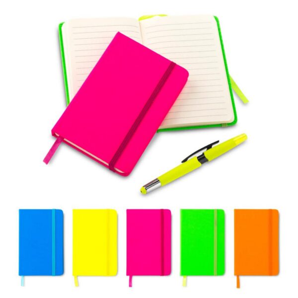 Mini Cuaderno Libreta Neon II 80 Hoyas Rayadas