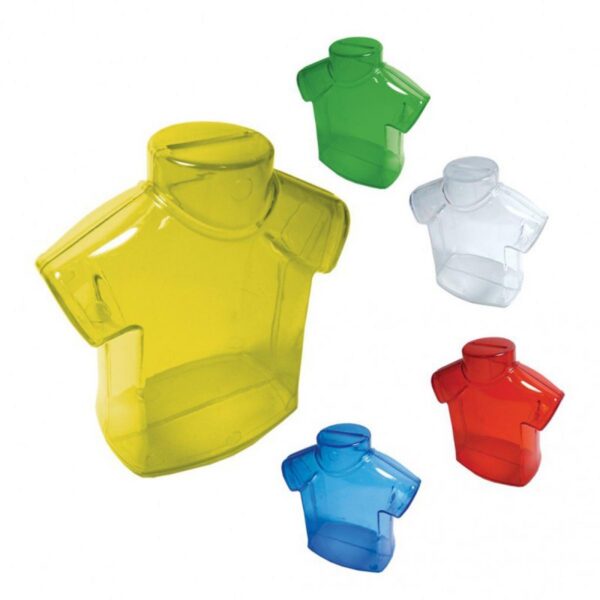 Alcancia Transparente Camiseta en Plastico