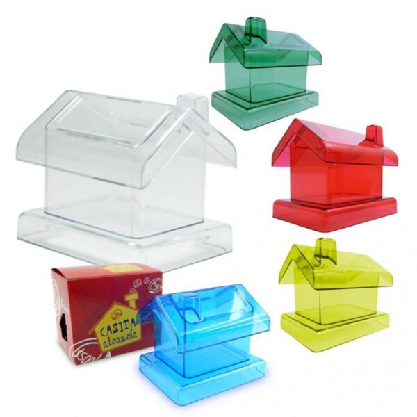 Alcancia Forma de Casa Transparente